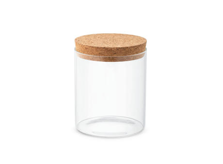 SPICE 700. Behälter (700 mL) aus Borosilikatglas mit Korkdeckel