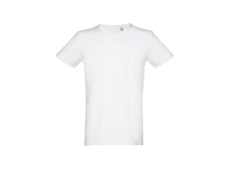 THC SAN MARINO WH. Kurzärmeliges Herren-T-Shirt aus gekämmter Baumwolle. Weiße Farbe