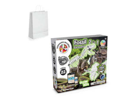 2 in 1 Fossil Excavation Kit II. Lernspiel lieferung inklusive einer kraftpapiertasche (90 g/m²)