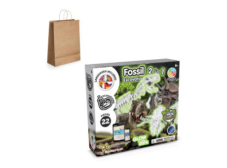 2 in 1 Fossil Excavation Kit III. Lernspiel lieferung inklusive einer kraftpapiertasche (115 g/m²)