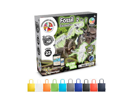 2 in 1 Fossil Excavation Kit V. Lernspiel lieferung inklusive einer faltbaren geschenktasche aus 190T