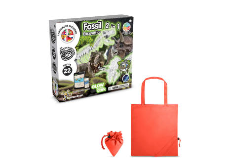 2 in 1 Fossil Excavation Kit V. Lernspiel lieferung inklusive einer faltbaren geschenktasche aus 190T