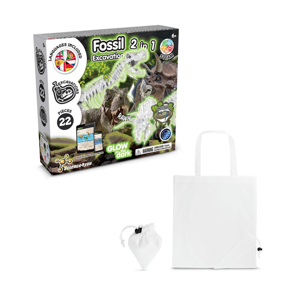 2 in 1 Fossil Excavation Kit V. Lernspiel lieferung inklusive einer faltbaren geschenktasche aus 190T