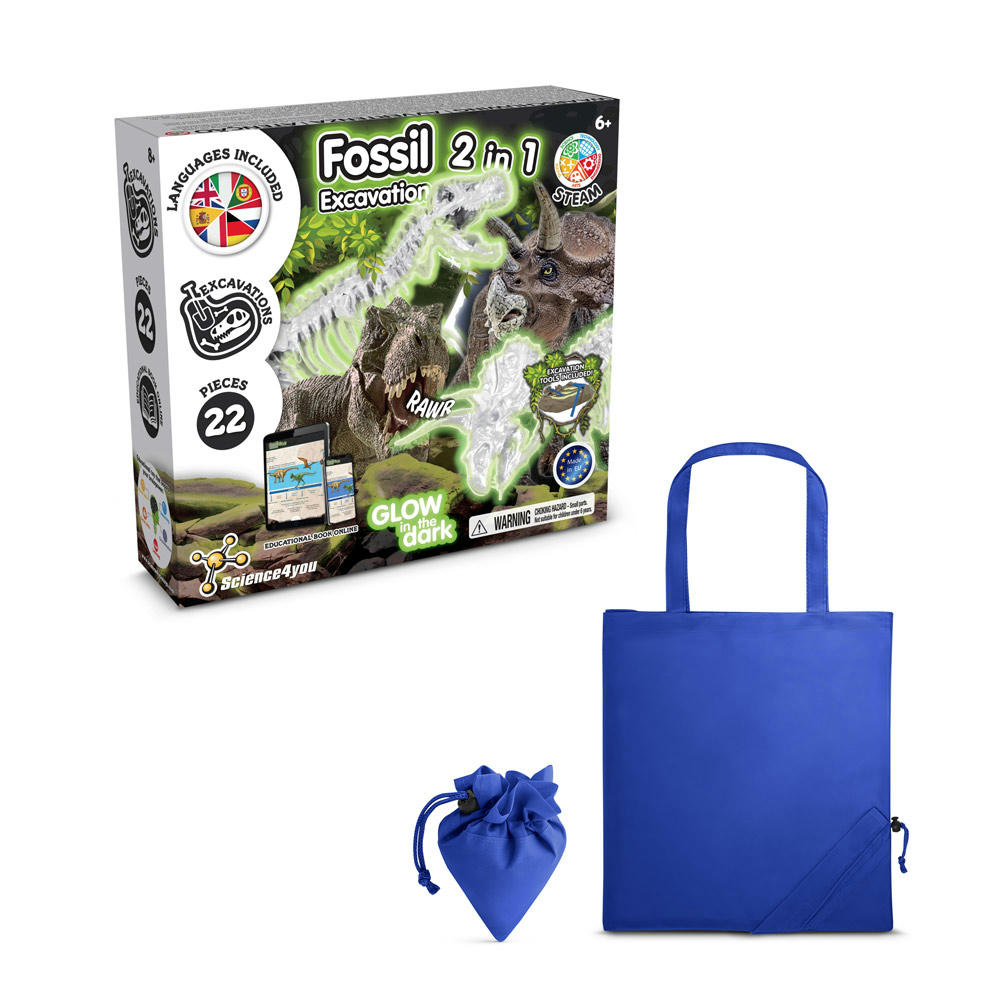 2 in 1 Fossil Excavation Kit V. Lernspiel lieferung inklusive einer faltbaren geschenktasche aus 190T