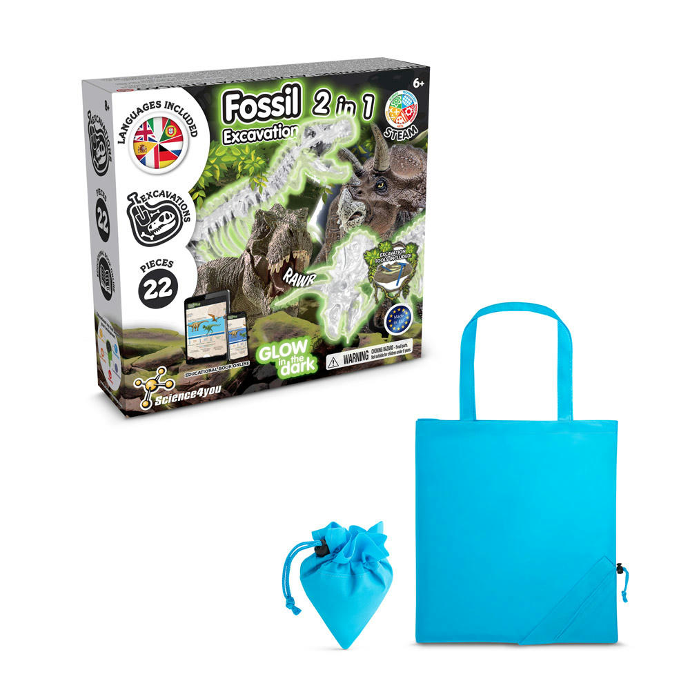 2 in 1 Fossil Excavation Kit V. Lernspiel lieferung inklusive einer faltbaren geschenktasche aus 190T