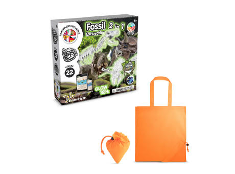 2 in 1 Fossil Excavation Kit V. Lernspiel lieferung inklusive einer faltbaren geschenktasche aus 190T