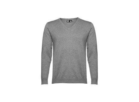 THC MILAN. Herren-Pullover mit V-Ausschnitt aus Baumwolle und Polyamid