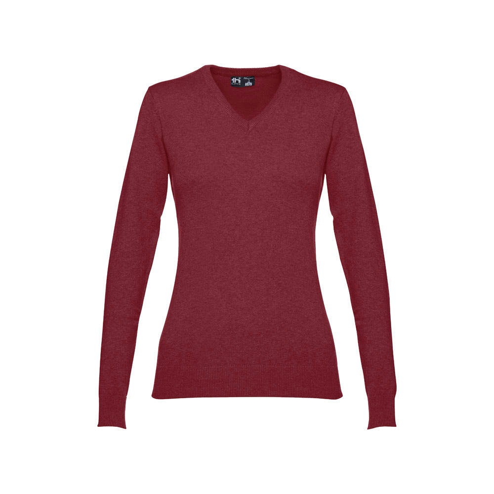 THC MILAN WOMEN. Pullover mit V-Ausschnitt für Damen aus Baumwolle und Polyamid