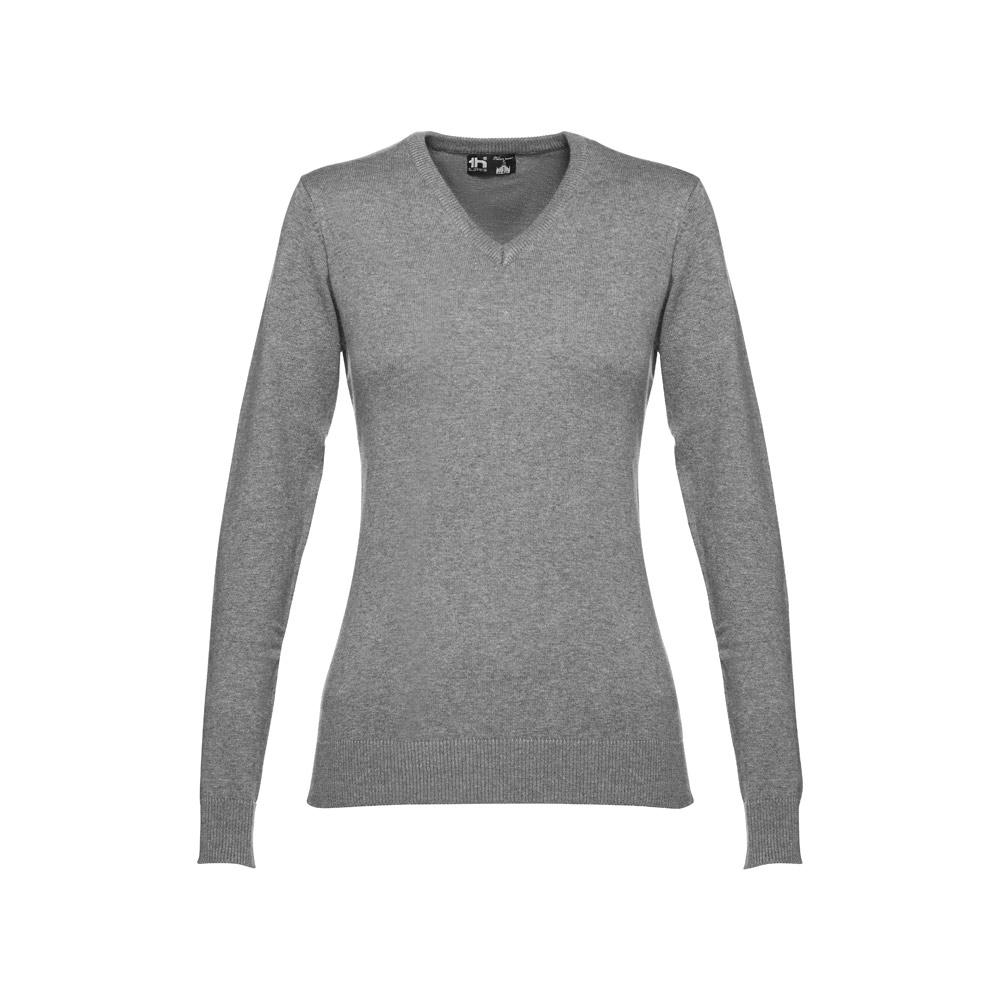 THC MILAN WOMEN. Pullover mit V-Ausschnitt für Damen aus Baumwolle und Polyamid