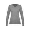 THC MILAN WOMEN. Pullover mit V-Ausschnitt für Damen aus Baumwolle und Polyamid