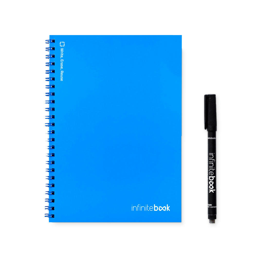 INFINITEBOOK PLAIN A5. "Infinitebook" mit flexiblem Einband und 15 unlinierten Whiteboard Seiten