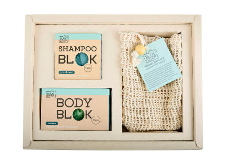 Giftset - shampoo blok, body block en hennep pouch