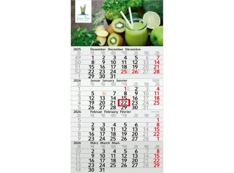 4-Monatskalender Budget 4 Recycling (Einblatt)