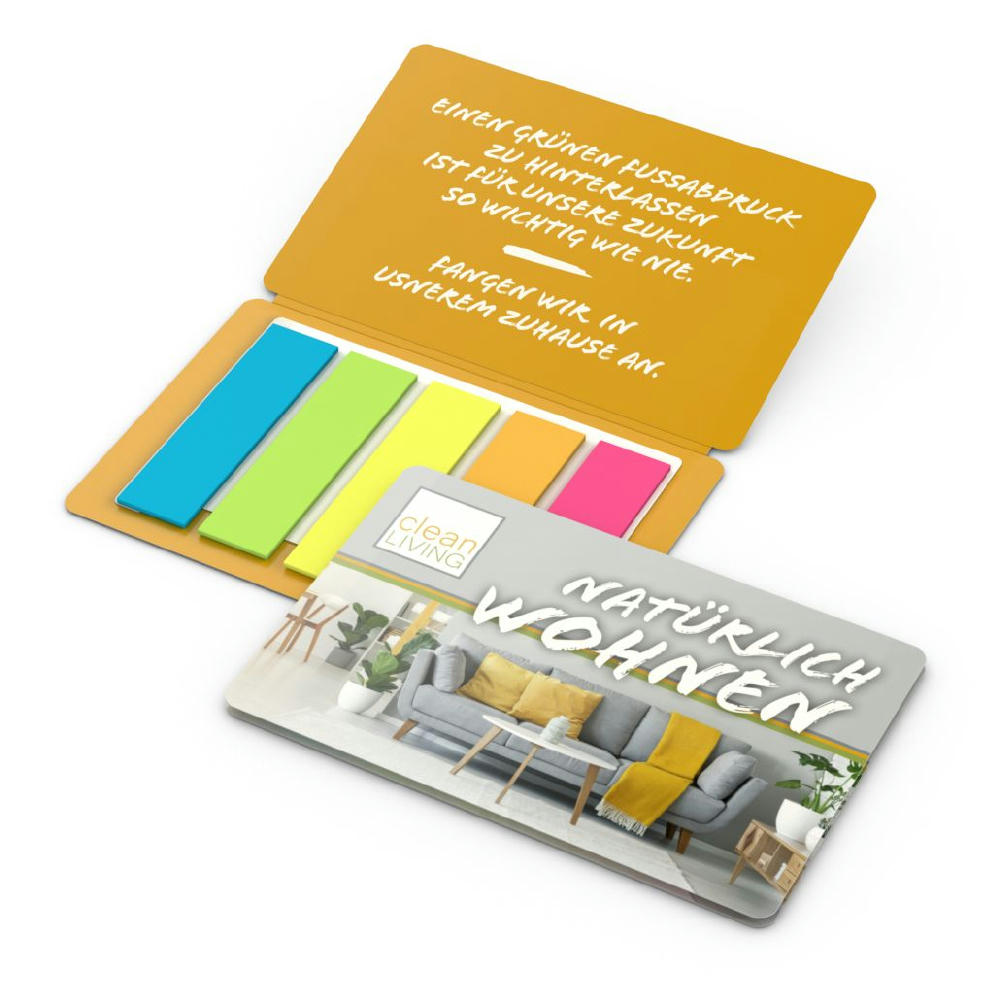 Haftmarker-Set Multi-Card Papiermarker Recycling, mikroperforierter Umschlag