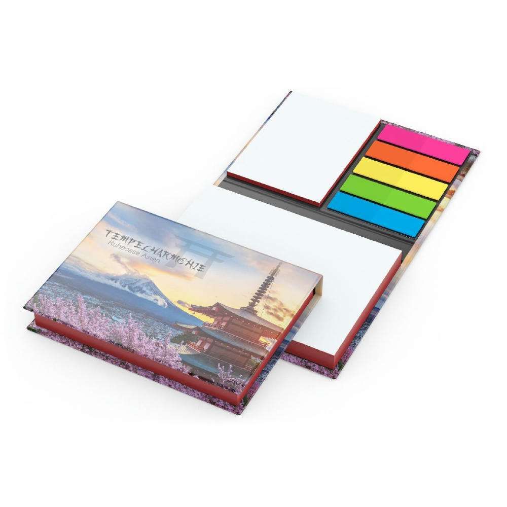 Haftnotiz-Set Wien Bookcover White Bestseller, 100/25 Blatt, Farbschnitt