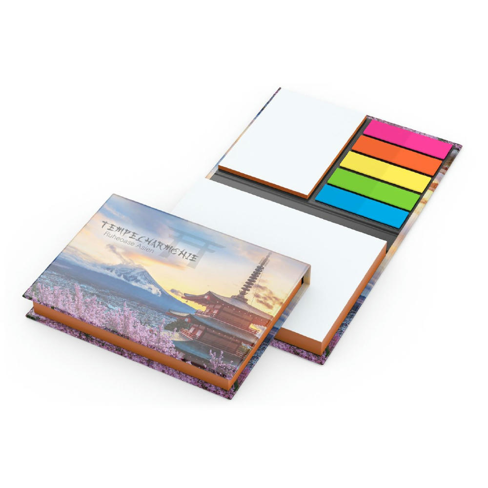 Haftnotiz-Set Wien Bookcover White Bestseller, 100/25 Blatt, Farbschnitt