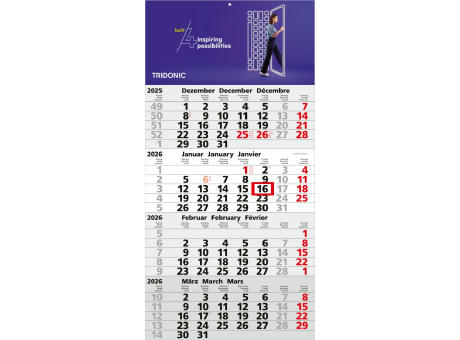 4-Monatskalender Mega 4 Bestseller (Einblatt)