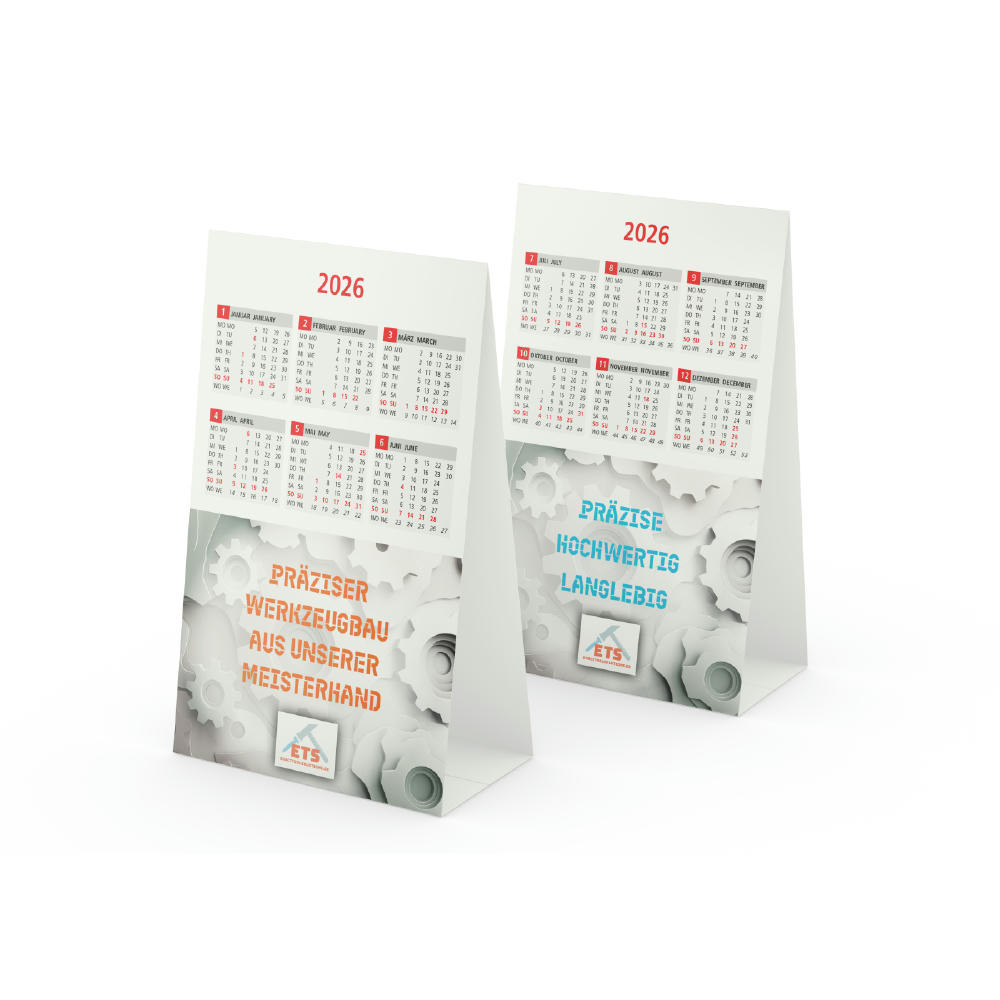 Tischkalender Table Compact green+blue