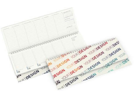 Tisch-Querkalender Compact RECYCLING 1 Woche = 2 Seiten 8–20 Uhr