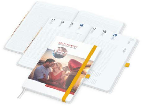 Wochenkalender vorne + Notizen hinten Match-Hybrid Papier-Hardcover