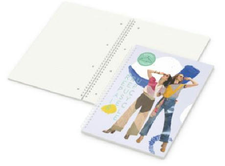 Spiralblock Collegeblock Wire-O RECYCLING Seiten kariert Deckblatt individuell