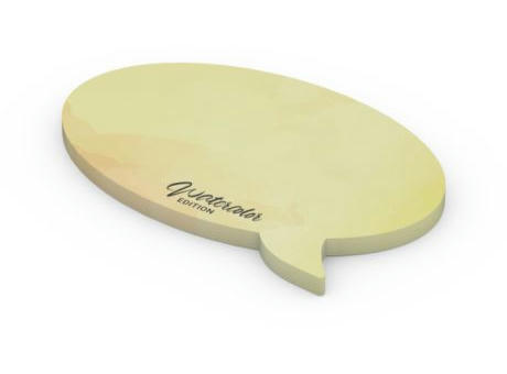 Haftnotizblock Form 100 × 72 mm RECYCLING formgestanzt