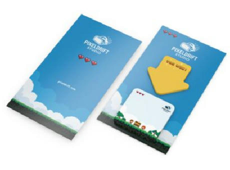 Haftnotiz-Karte Note-Card Form 2 Haftnotizblöcke formgestanzt Trägerkarte