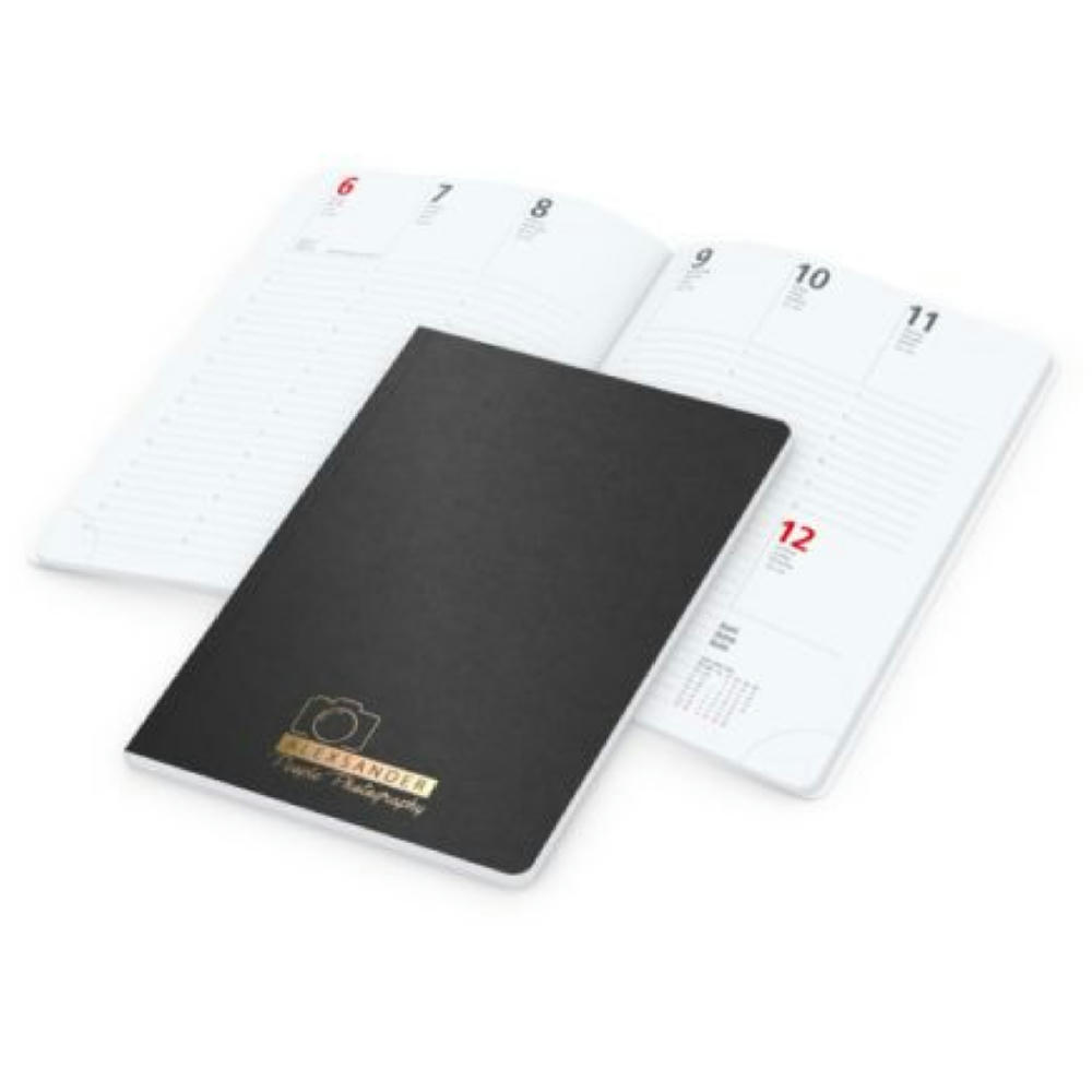 Wochenkalender Prestige-Flexx A5 Naturkarton-Softcover schwarz