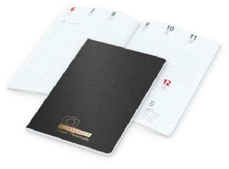 Wochenkalender Prestige-Flexx A5 Naturkarton-Softcover schwarz