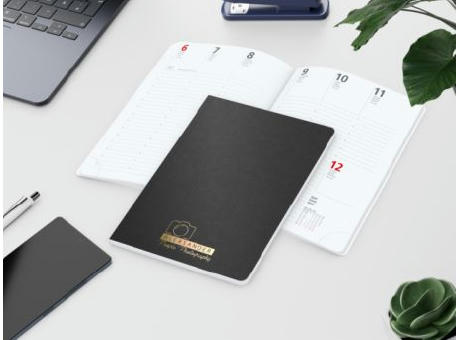 Wochenkalender Prestige-Flexx A5 Naturkarton-Softcover schwarz