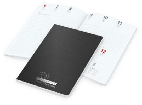 Wochenkalender Prestige-Flexx A5 Naturkarton-Softcover schwarz