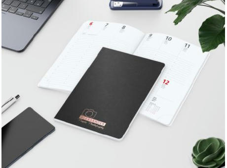 Wochenkalender Prestige-Flexx A5 Naturkarton-Softcover schwarz