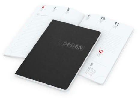 Wochenkalender Prestige-Flexx A5 Naturkarton-Softcover schwarz