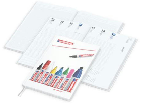 Wochenkalender vorne + Notizen hinten Note-Hybrid Ecken spitz Papier-Hardcover