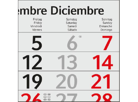 4-Monatskalender Mehrblock Profil 4 Schrift modern