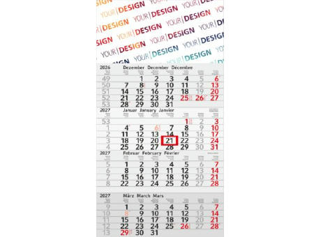 4-Monatskalender Einblatt Budget 4 RECYCLING Schrift modern