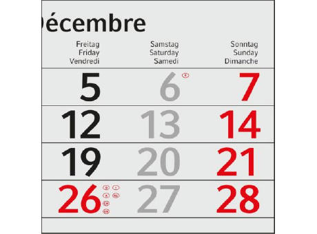 4-Monatskalender Einblatt Budget 4 RECYCLING Schrift modern