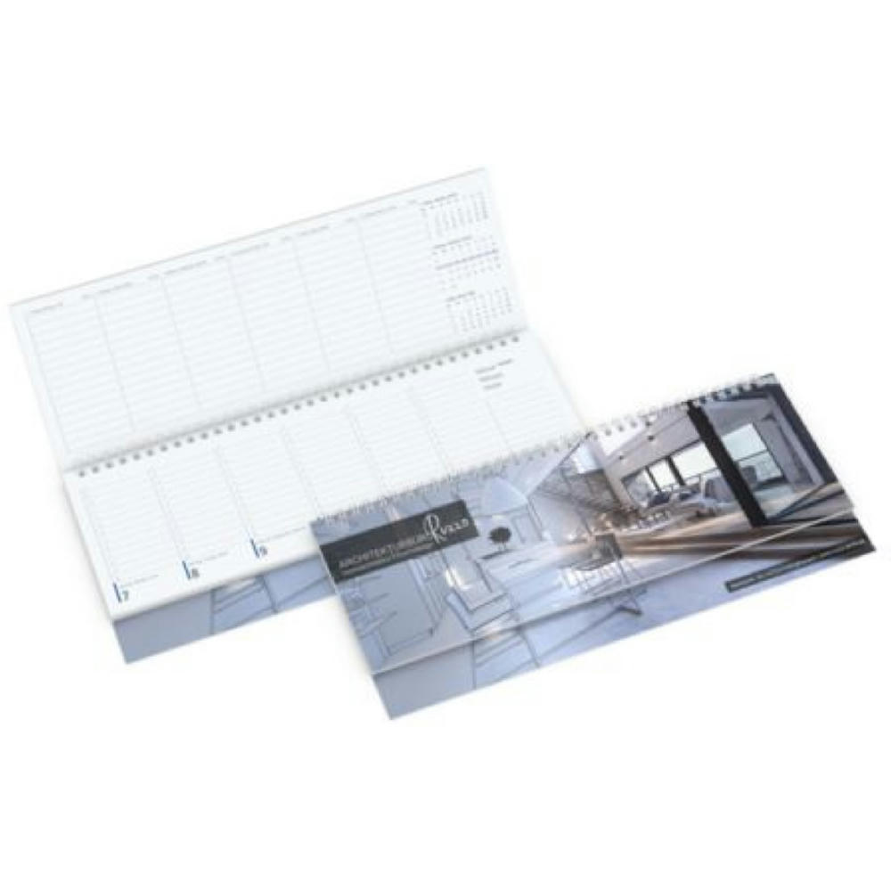 Tisch-Querkalender Compact 1 Woche = 2 Seiten 8–20 Uhr