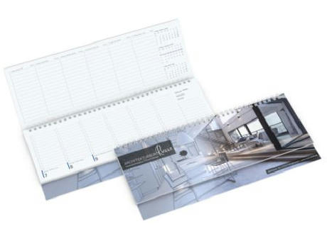 Tisch-Querkalender Compact 1 Woche = 2 Seiten 8–20 Uhr