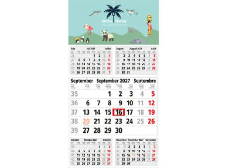 5-Monatskalender Einblatt Budget 5 großer laufender Monat