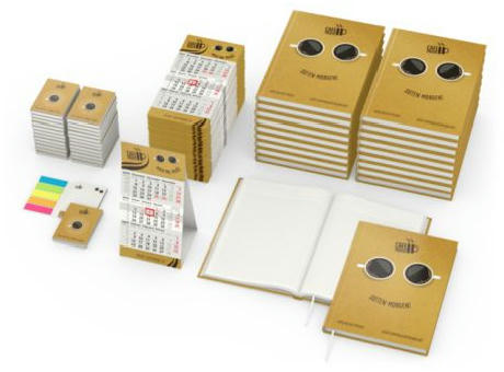 Spar-Set Eco RECYCLING 350 Tischkalender Notizbücher Haftnotiz-Sets