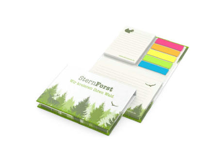 Haftnotiz-Set Brüssel Recycling-Haftpapier 50/50 Haftzettel Umschlag recycelt