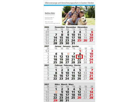 4-Monatskalender Einblatt Mega 4 Post A postoptimiert