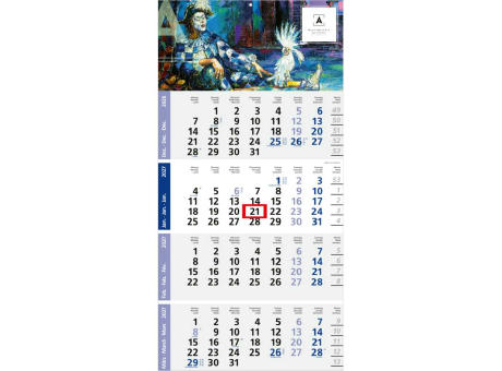 4-Monatskalender Einblatt Logic 4 Post A Design-Kalendarium