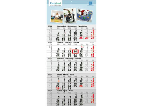 5-Monatskalender Einblatt Quintus 5 Monate gleich groß