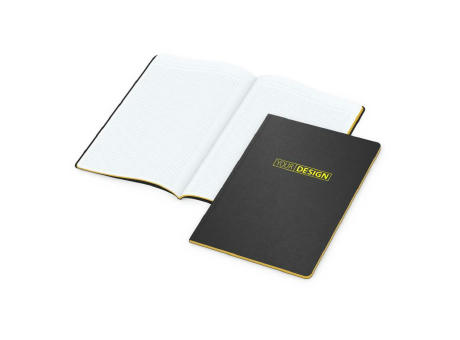 Notizbuch Tablet-Book Farbschnitt Naturkarton-Softcover schwarz