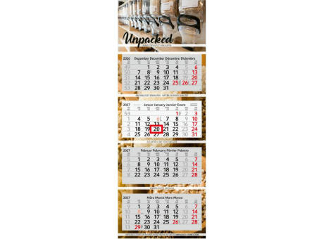 4-Monatskalender Mehrblock Profil 4 Recycling-Kalendariumspapier Schrift leicht