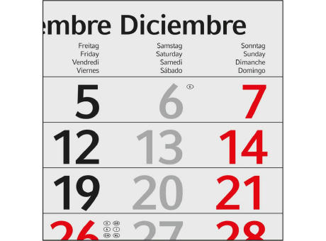 4-Monatskalender Mehrblock Profil 4 Recycling-Kalendariumspapier Schrift leicht