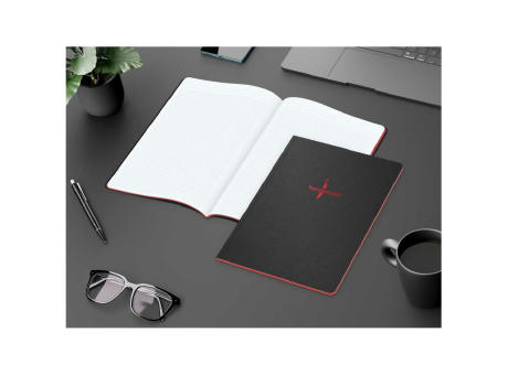 Notizbuch Tablet-Book Farbschnitt Naturkarton-Softcover schwarz