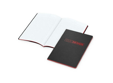 Notizbuch Tablet-Book Farbschnitt Naturkarton-Softcover schwarz